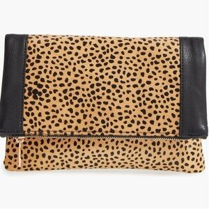 Sole Society Jemma Genuine Calf Hair Clutch